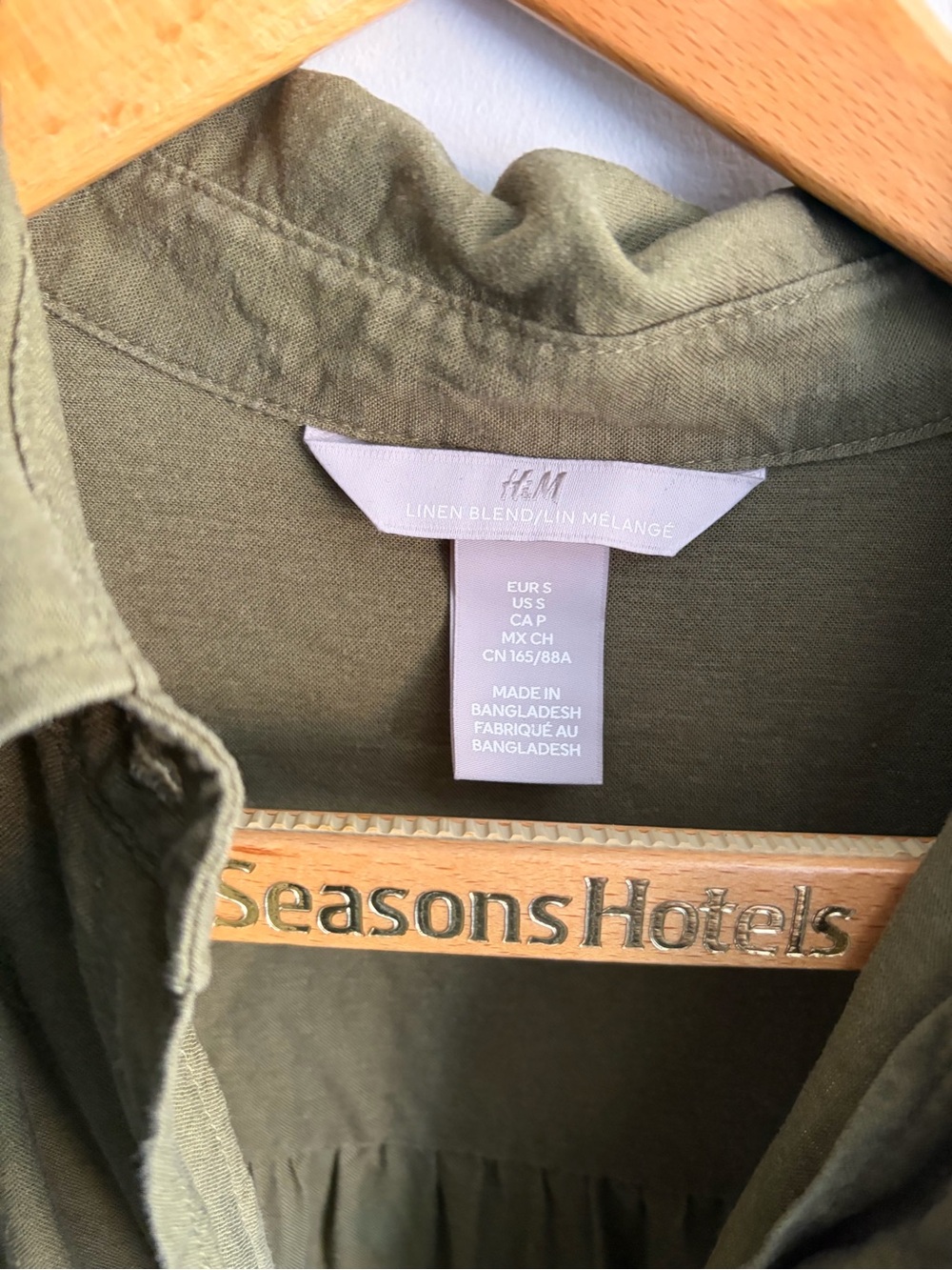 H&M Olive Green Sleeveless Button-Down Midi Dress - Picture 2 of 4